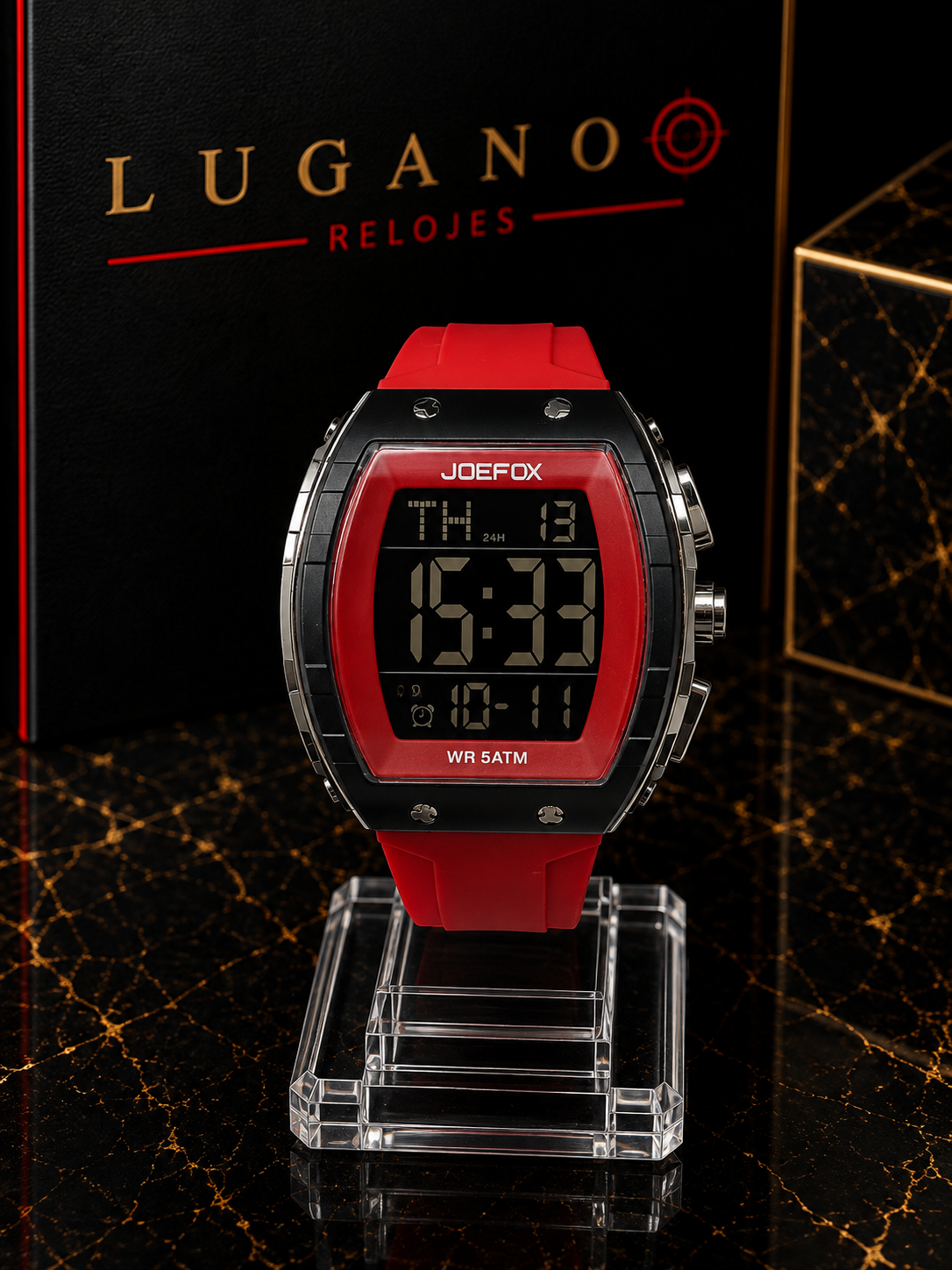 Reloj JOEFOX Digital Deportivo Rojo y Negro - Rojo con negro · deportivo
