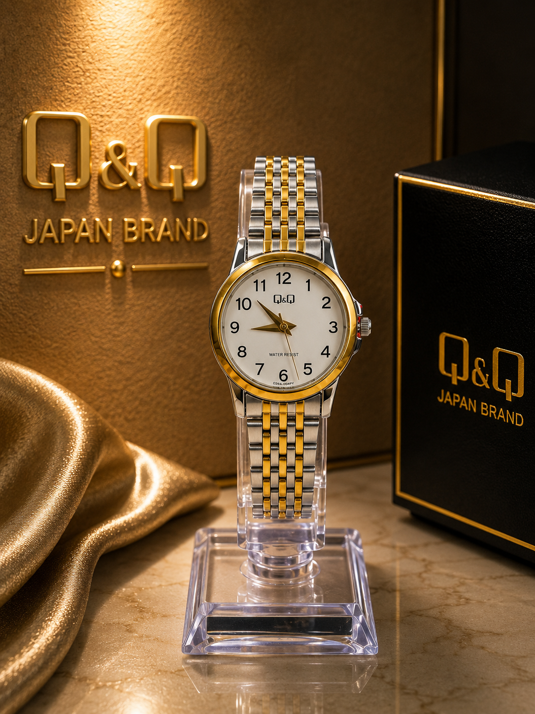 Reloj clásico con brazalete metálico bicolor - Variante XO9CY