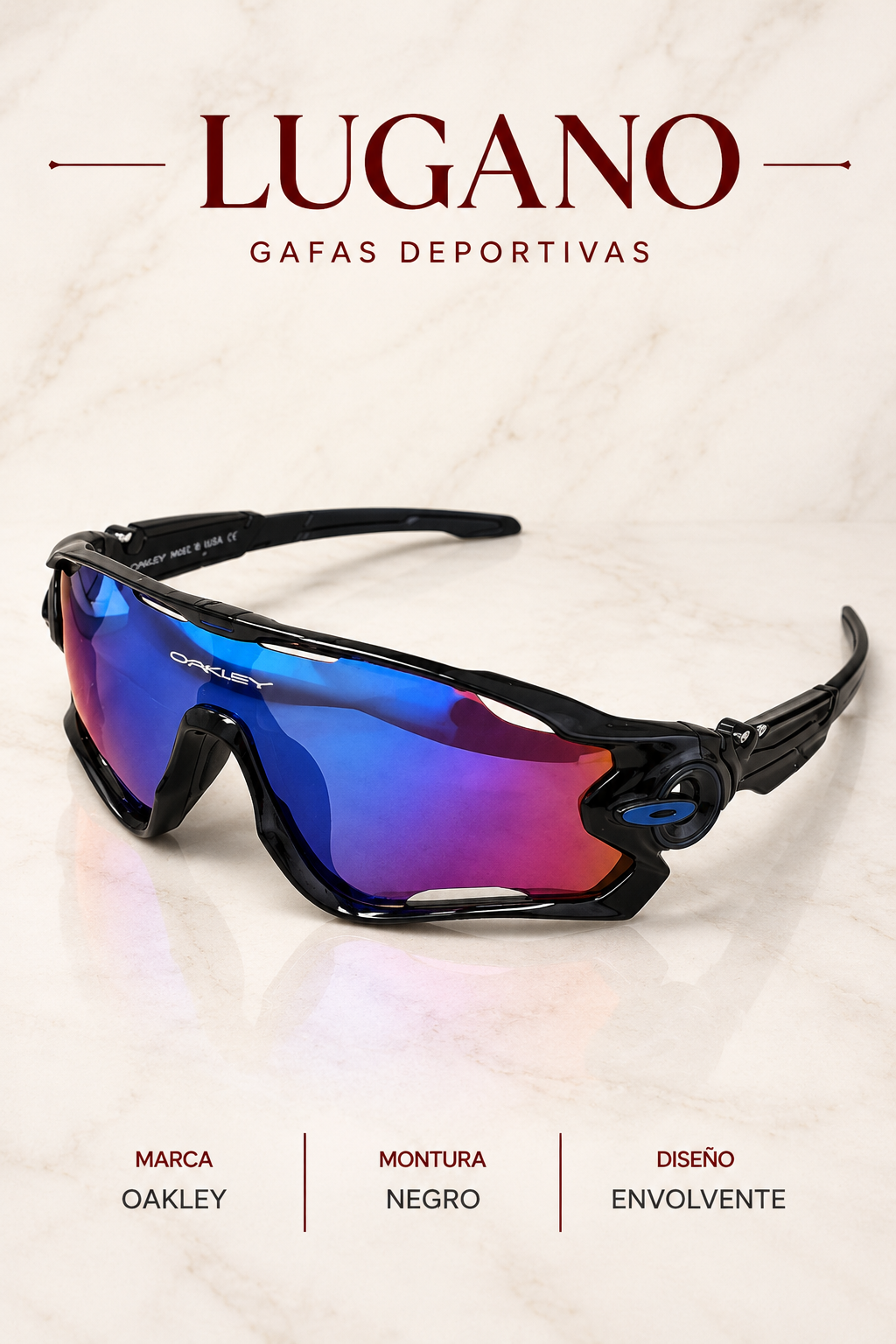 Oakley gafas deportivas montura negra envolvente - Variante 1SW8F