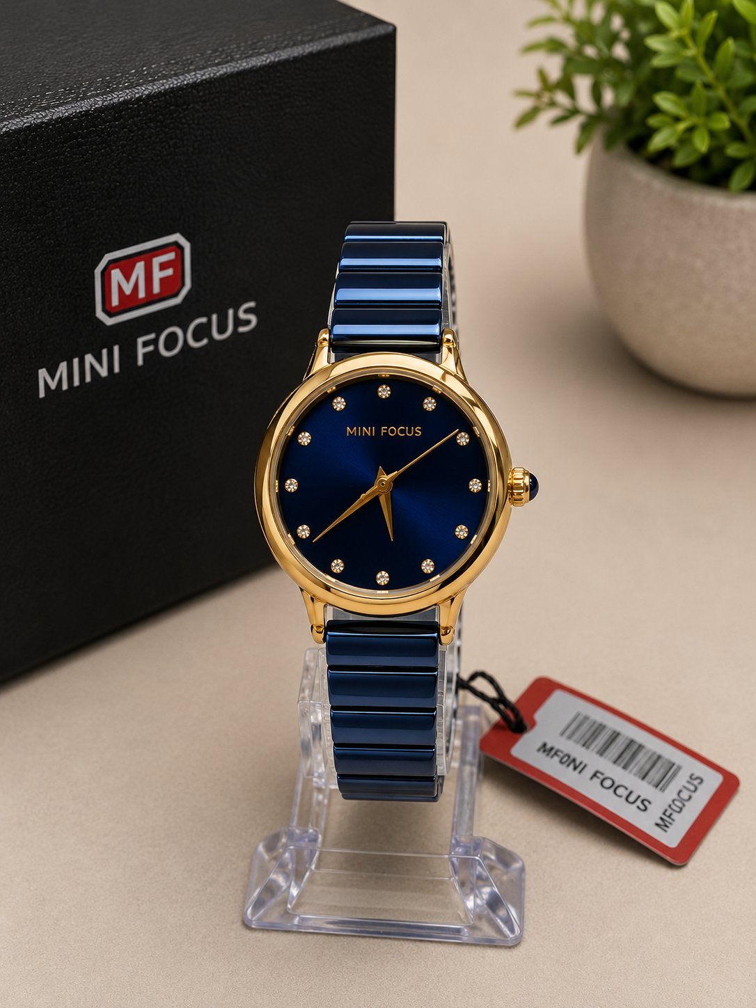 Mini Focus Elegante Azul y Dorado - Azul con dorado