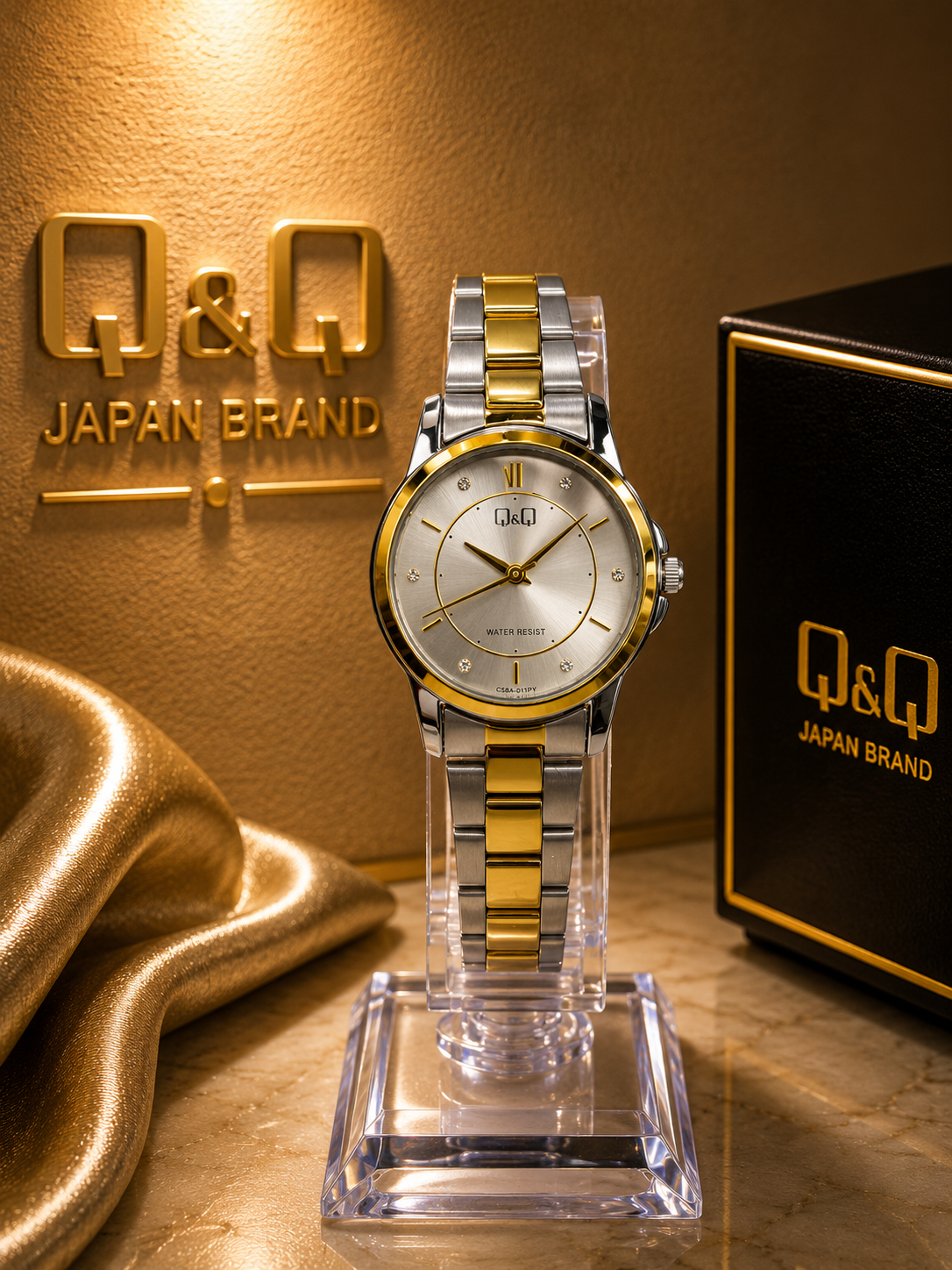 Reloj elegante metálico bicolor - Variante 1E8HE