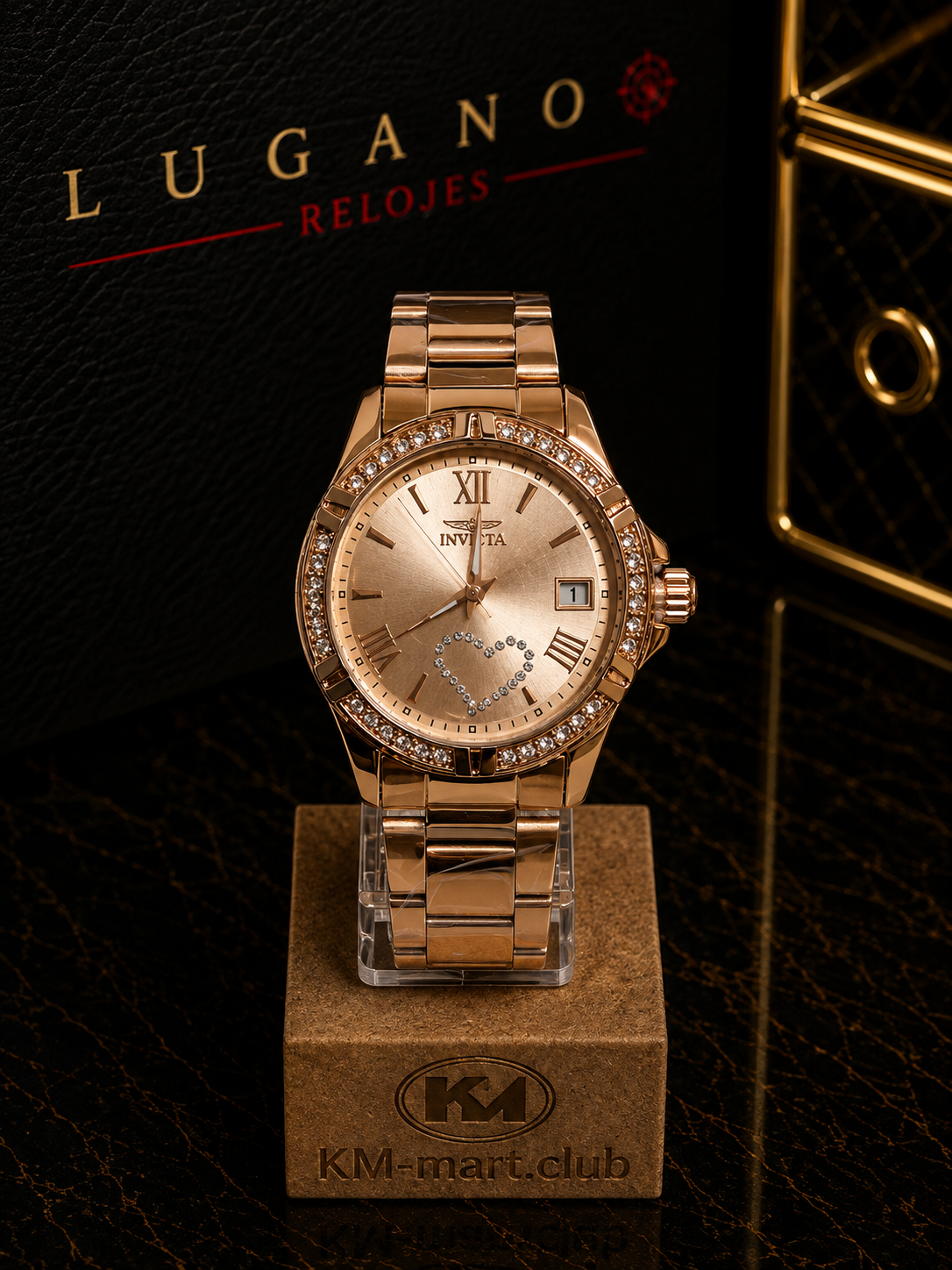 Invicta Oro Rosa Corazón de Cristales - Oro rosa
