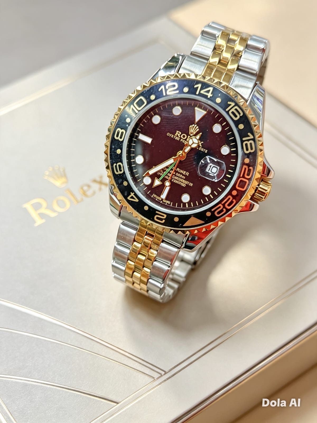 Rolex para hombre pulso metálico y bisel numérico - Variante 2NIP1