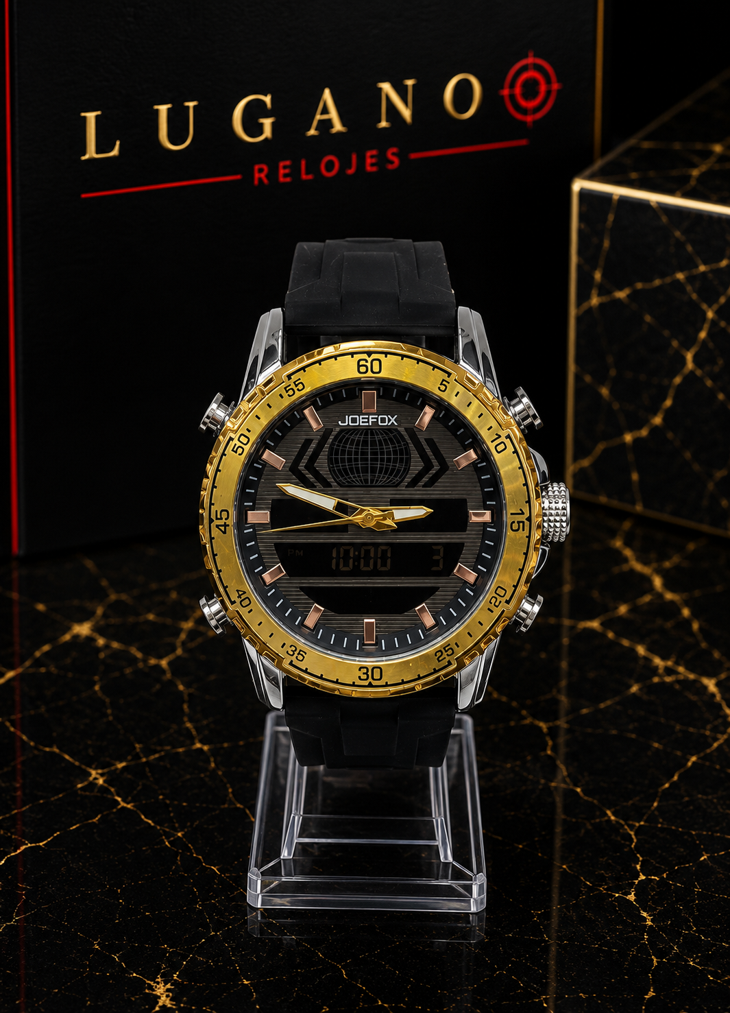 Reloj JOEFOX Casual Dorado y Negro - Negro con dorado · casual