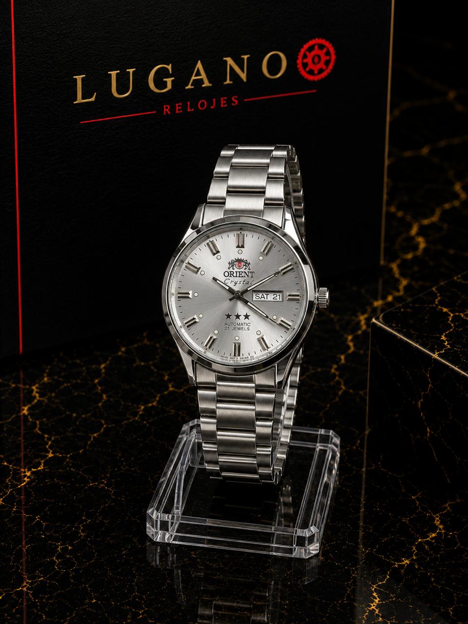 Reloj Orient Crystal 3 Estrellas - Plateado · clásico