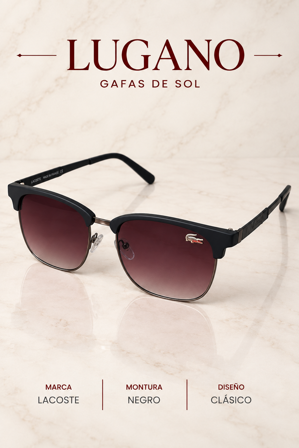 Gafas de sol Lacoste montura negra clásico - Variante 1ARIT