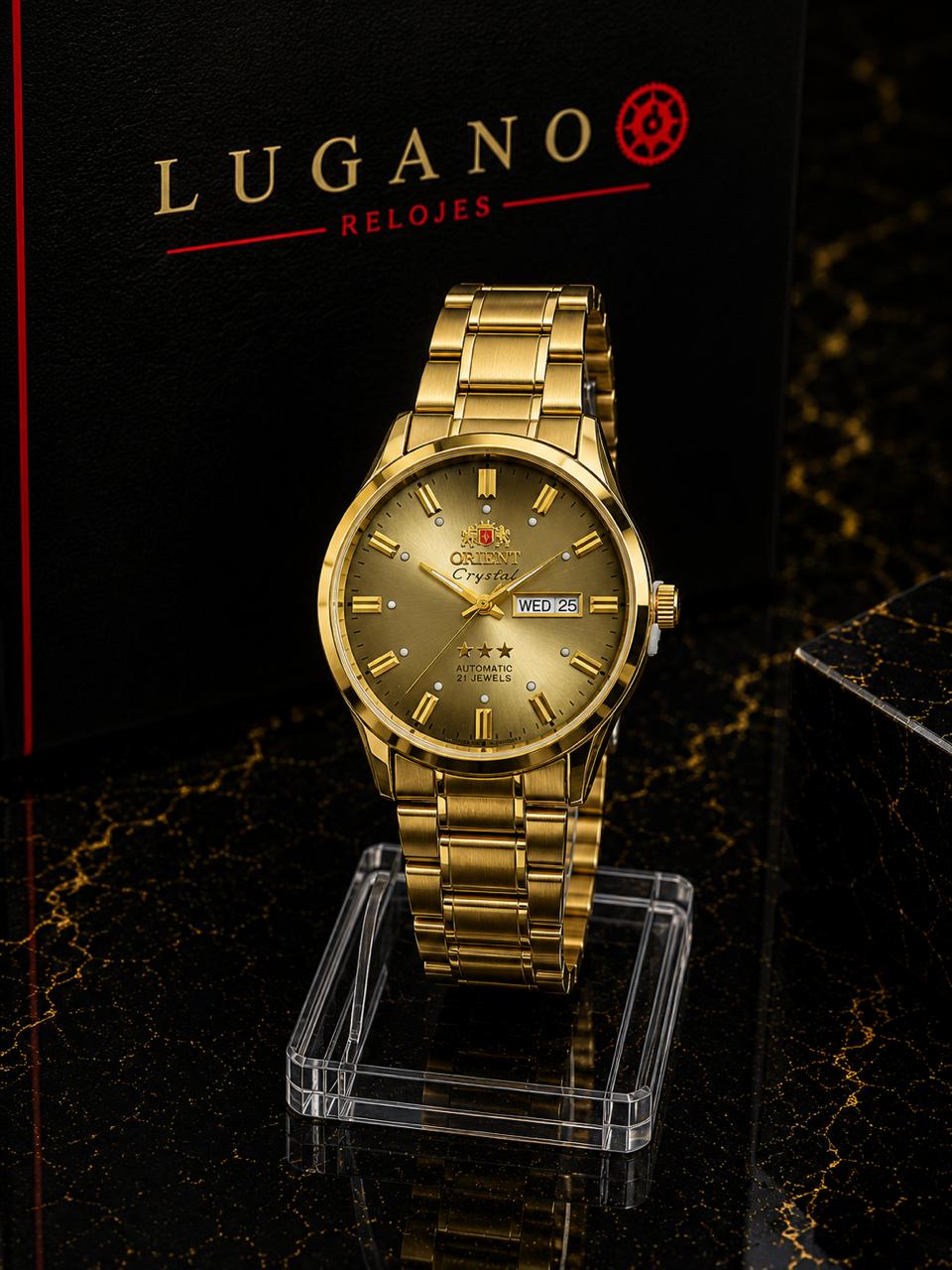 Reloj Orient Crystal 3 Estrellas - Oro · clásico
