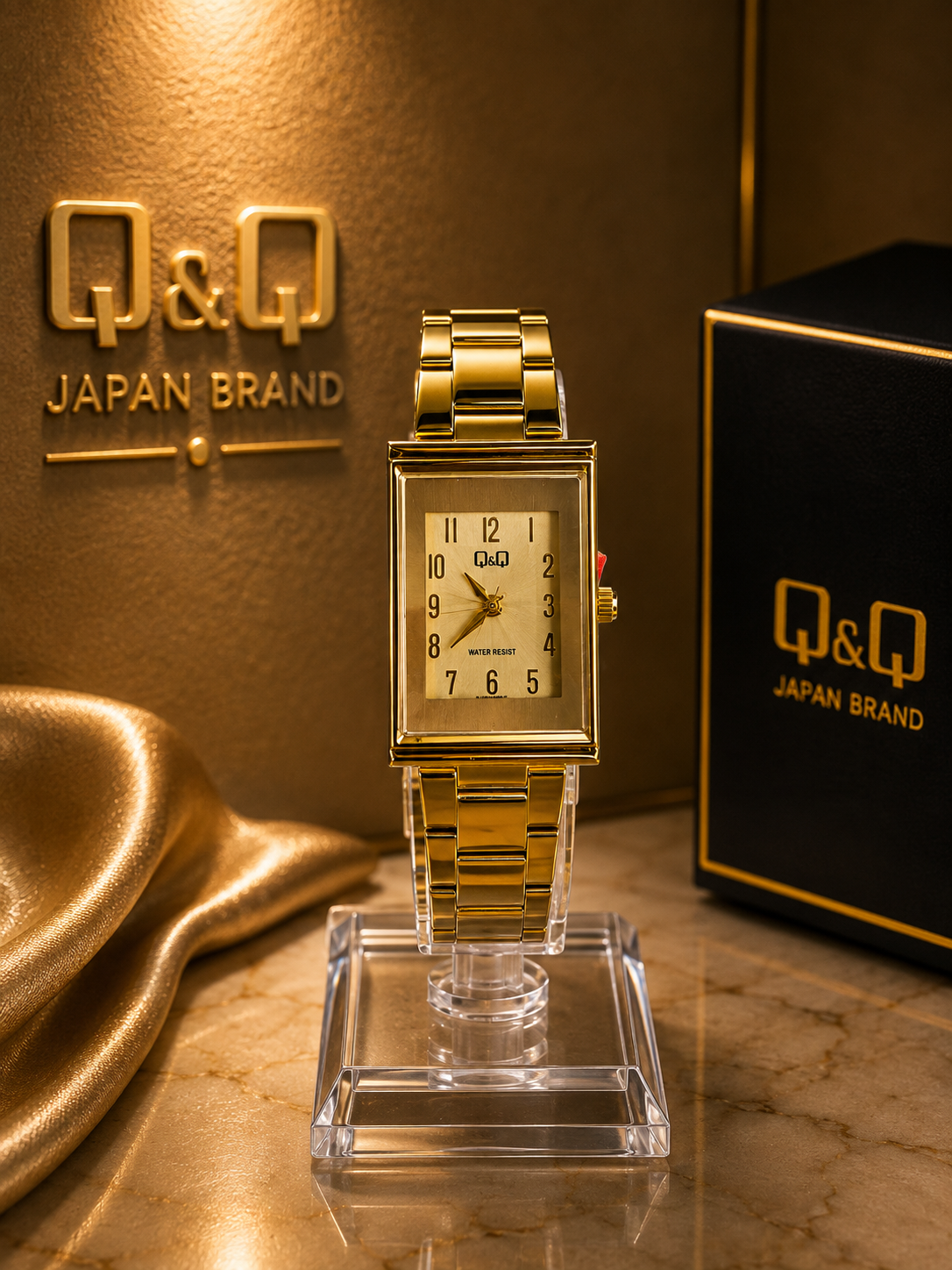 Reloj clásico rectangular con pulso metálico - Variante 1O1TQ