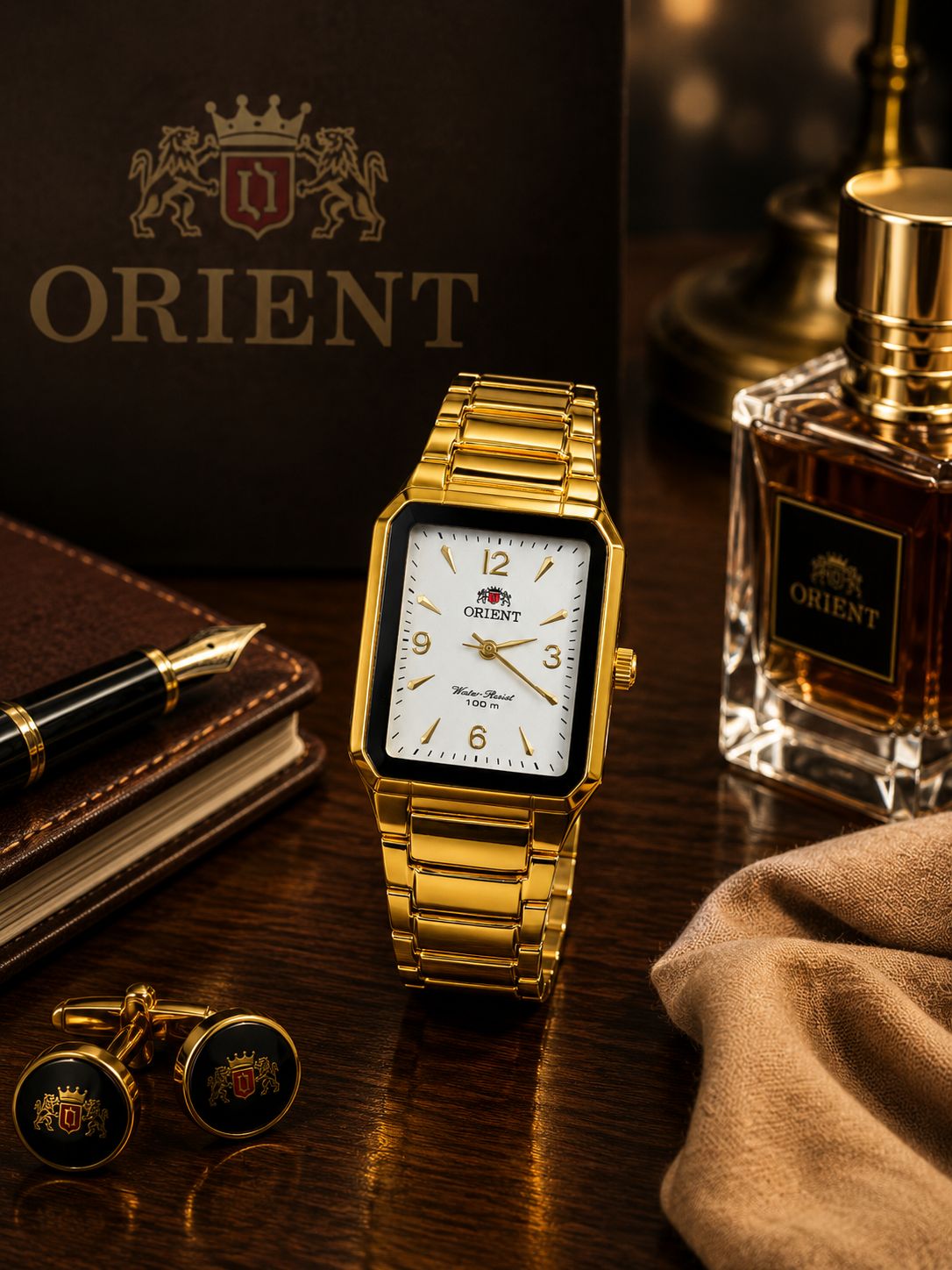 Reloj Orient analógico unisex pulso metálico - Bicolor dorado/negro · esfera blanca