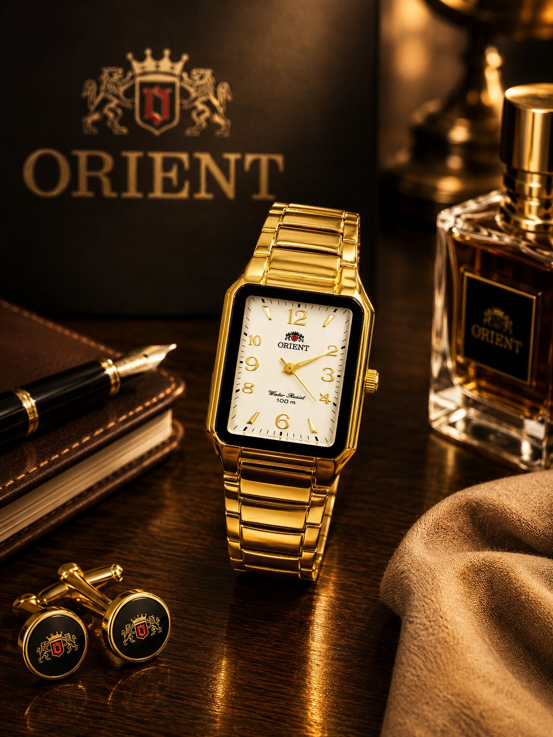 Reloj Orient analógico unisex pulso metálico - Bicolor dorado/negro · esfera blanca