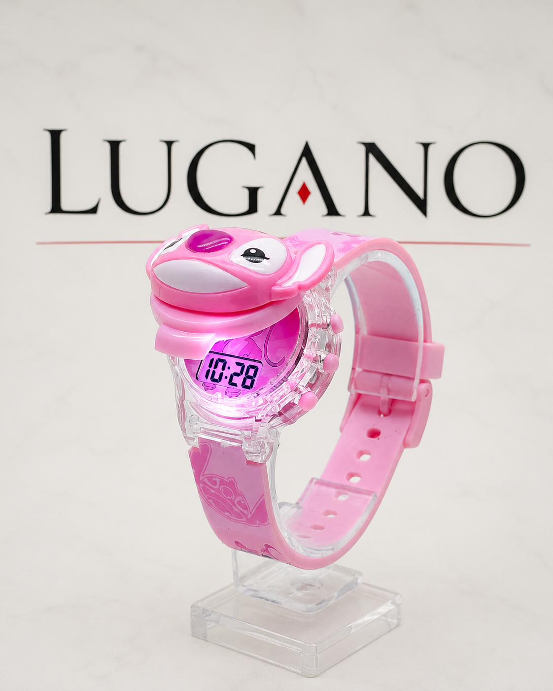 Reloj digital infantil con cubierta de personaje y correa de silicona - Variante 3DIDC