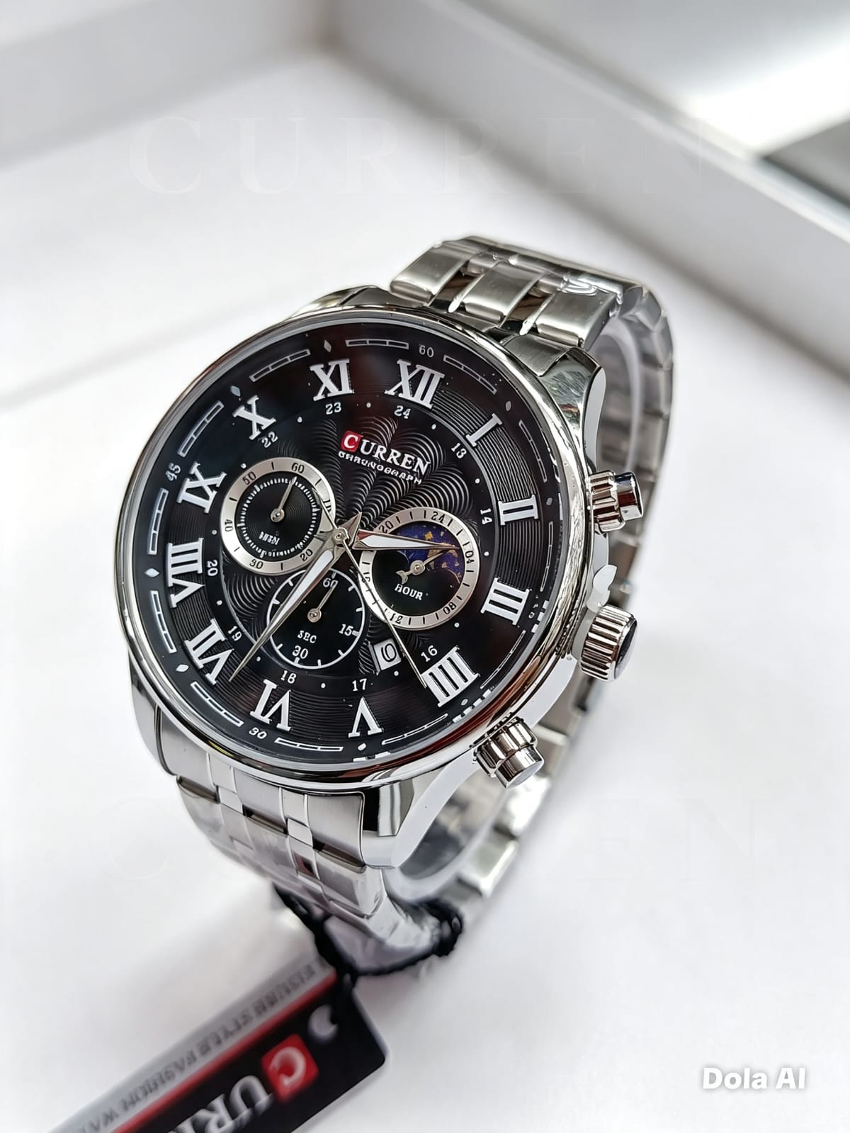 Reloj casual Curren con cronógrafo y pulso metálico - Variante ZEXCQ
