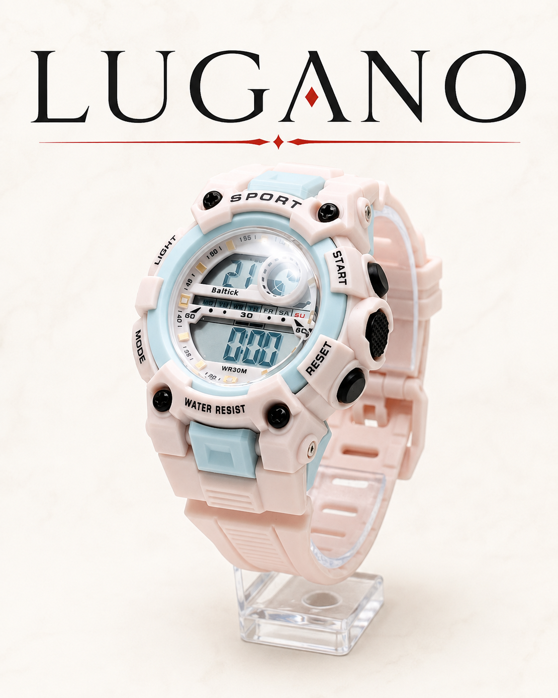 Reloj digital deportivo de pulsera con diseño robusto - Variante 1WDPD