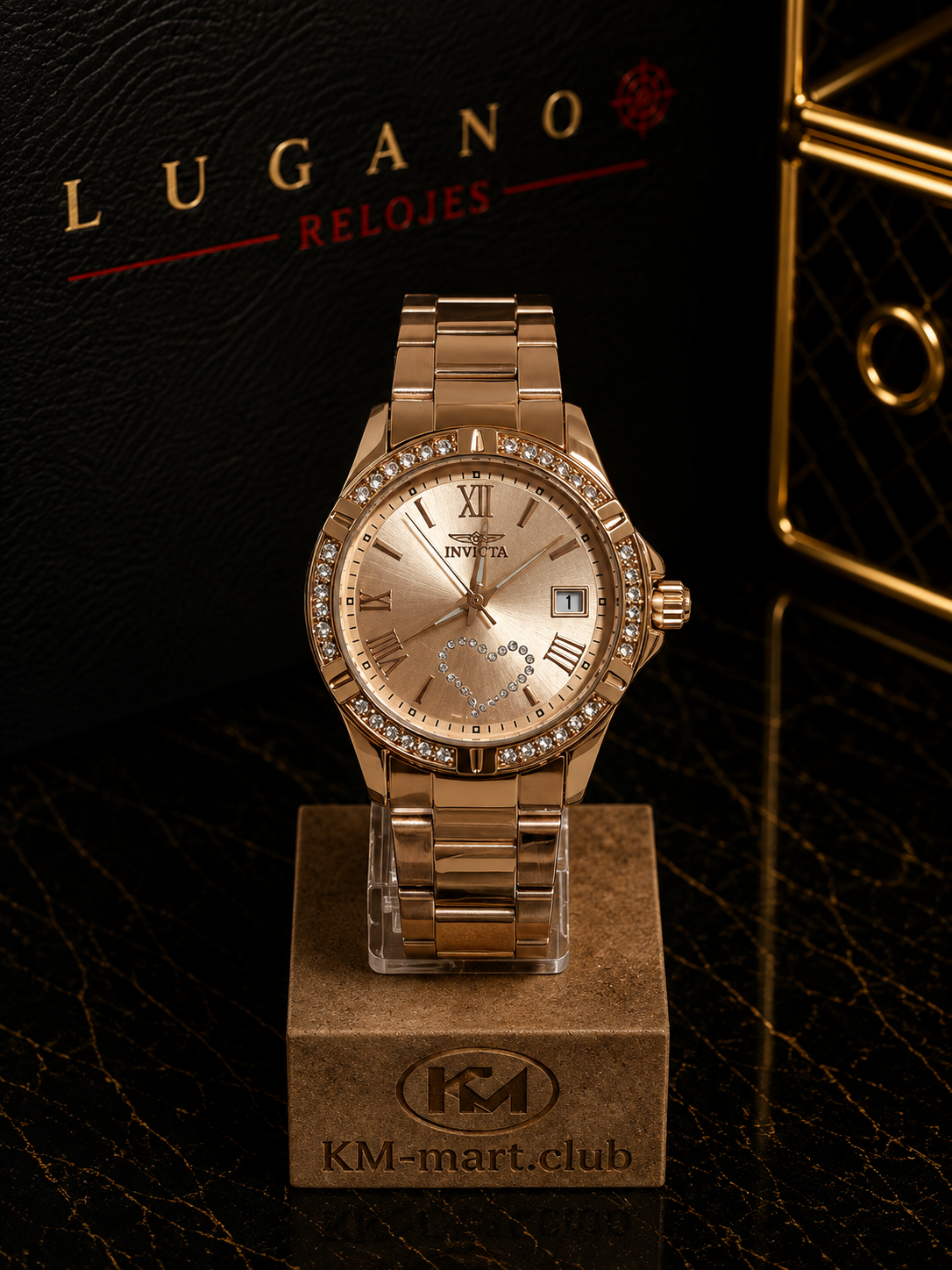 Invicta Oro Rosa con Detalles de Corazón - Oro rosa