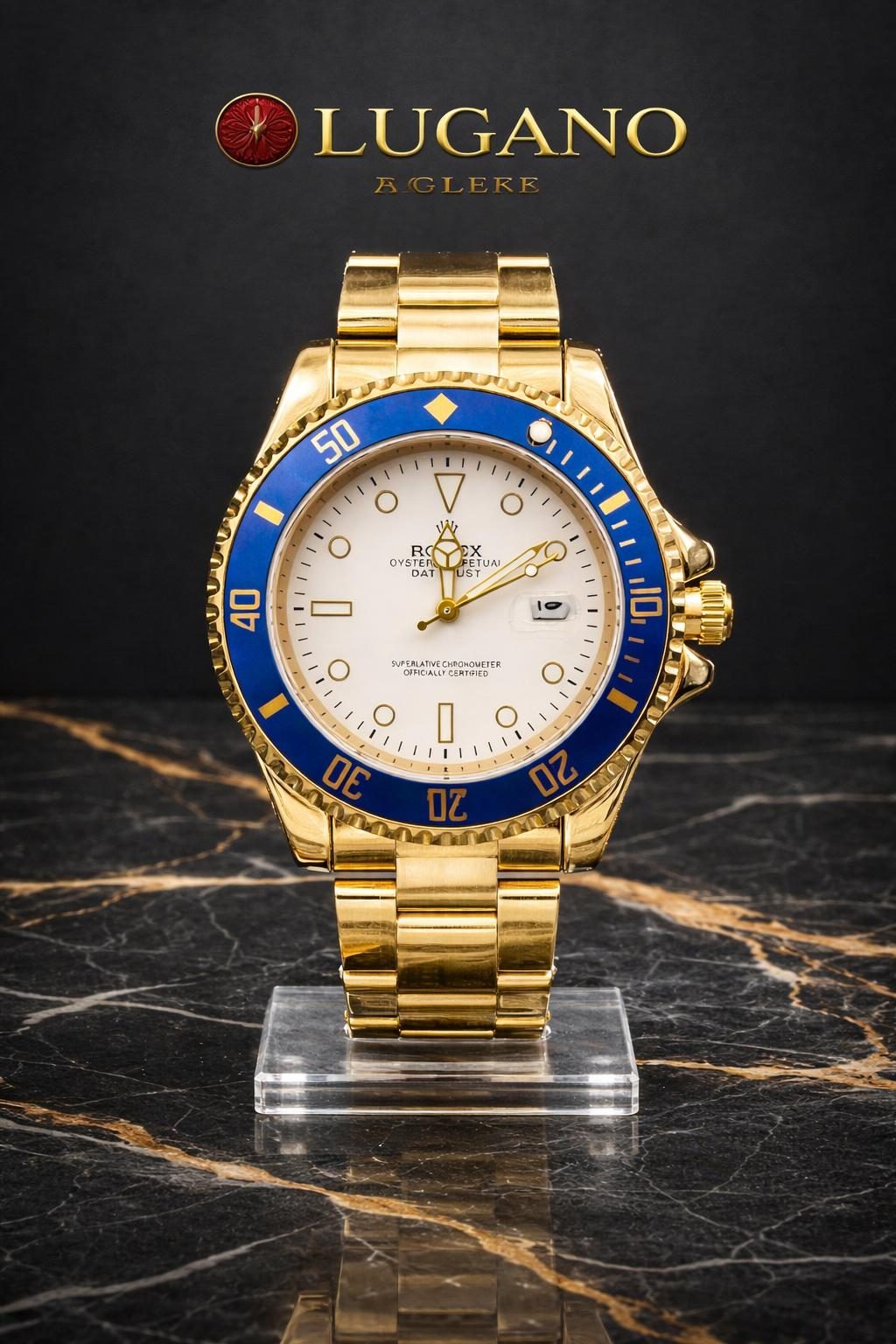 Rolex Oyster Perpetual Date - Oro y Azul · Elegante
