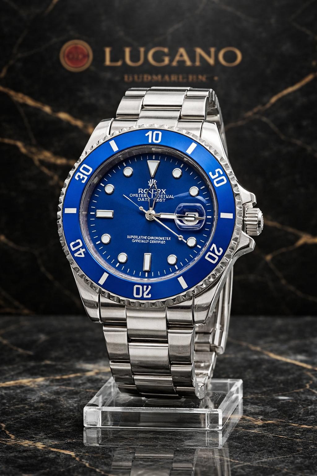 Rolex Oyster Perpetual Date - Azul y Plata · Clásico