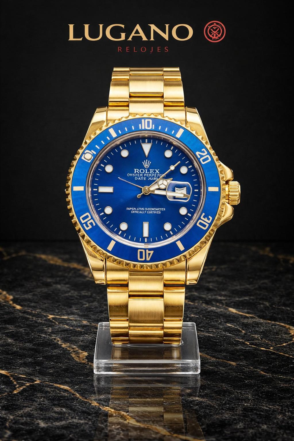 Rolex Oyster Perpetual Date - Dorado y azul · Elegante