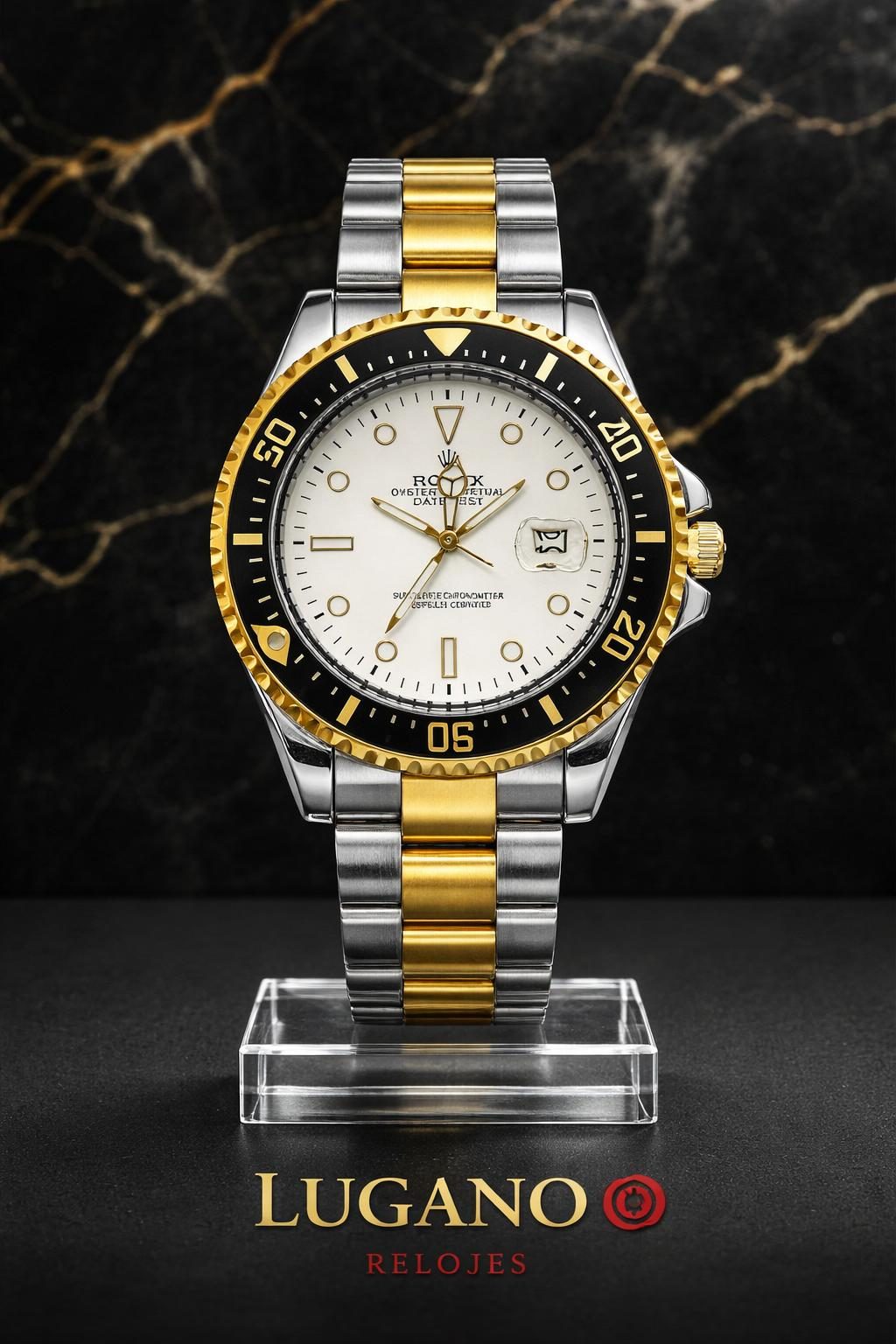 Rolex Oyster Perpetual Date - Dorado y Plata · Elegante