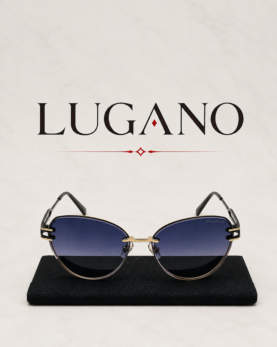 Lentes de sol Givenchy ovalados con armazón metálico delgado - Variante LZO3C
