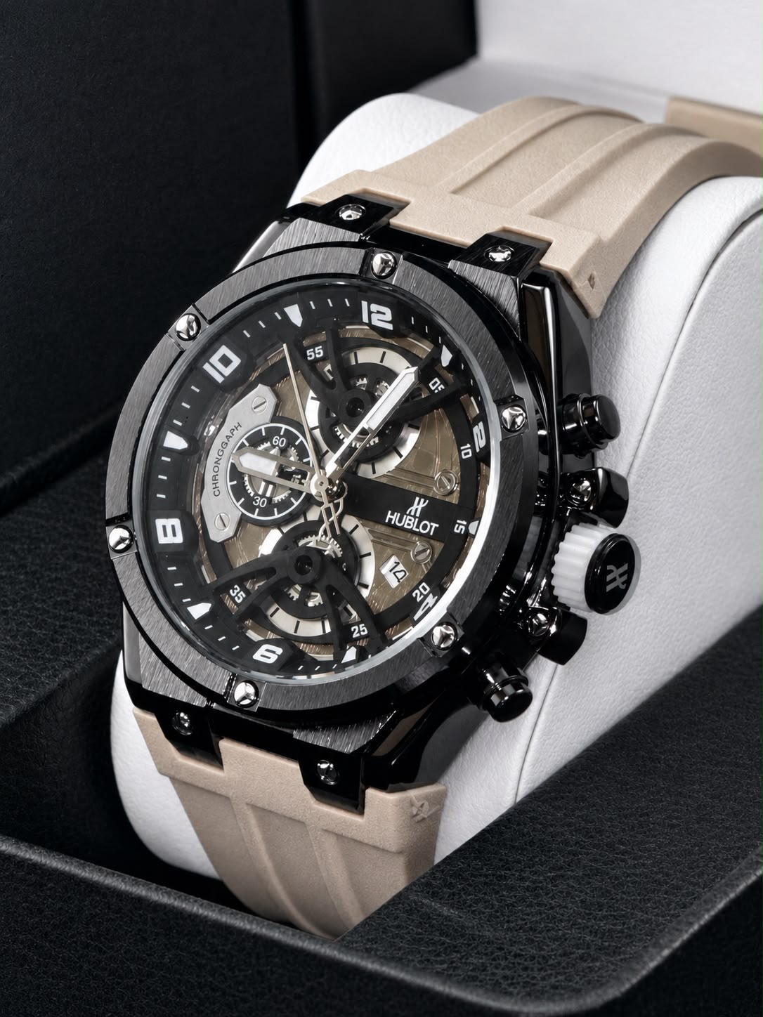 Reloj Hublot caballero con calendario y pulso silicona - Variante JYGQ6