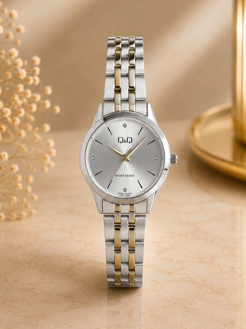 Reloj Análogo Elegante con Pulso Bimetálico - Variante 1G72U