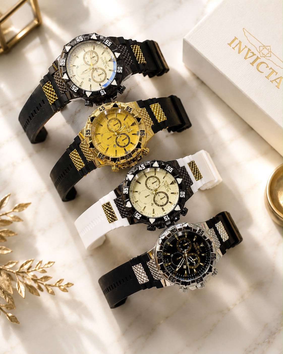 Reloj Invicta Cronógrafo para Hombre con Silicona - LUGANO